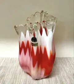 昭和レトロ　花瓶　ポップ雑貨　スペースエイジ 昭和レトロ 岩津硝子 ARTGLASS アートグラス 花瓶 花器 レトロ