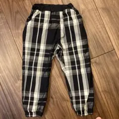 シシュノン 　パンツ　120cm 紺チェック柄