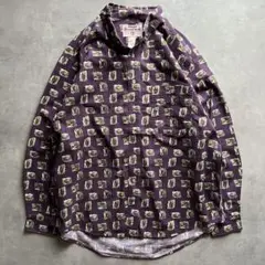 90s ラングラー シャツ 総柄 長袖 Wrangler ビンテージ