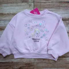 新品 未使用 リカちゃん 長袖 裏起毛 トレーナー ピンク 100のサムネイル