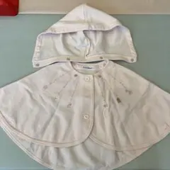 familiar フード付きポンチョ 60-90 ピンク