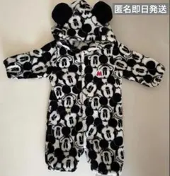 ミッキーマウス フリースロンパース 新生児　50〜60