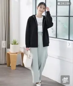 ハニーズ　Honeys大人のゆるジップブパーカー Mサイズ　ブラック