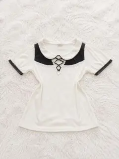 axes femme♡襟付きリブカットプルオーバーcoquetteマリンコーデのサムネイル