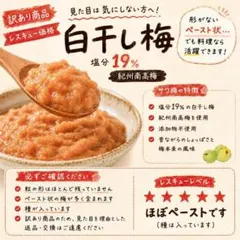 【サワ梅レスキュー対象品】白干し梅 塩分19% 700g 訳ありのサムネイル