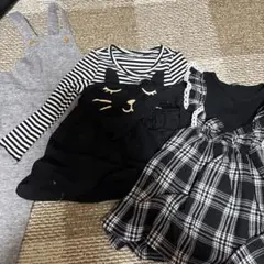 オーバーオールとワンピースセット