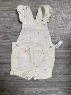 【新品未使用タグ付き】GAPカラフルドットショートオーバーオール 110cm