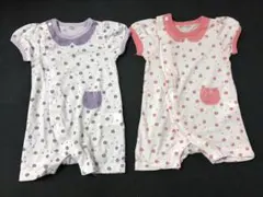 ロンパース色違い2枚セット 50〜60