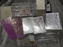 レジン用パーツ・金具・レジン液・ステッカーセット