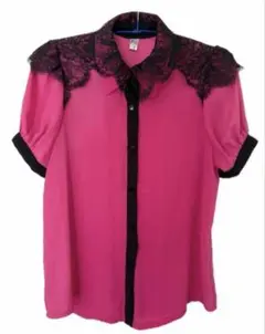 韓国 ピンク ブラウス