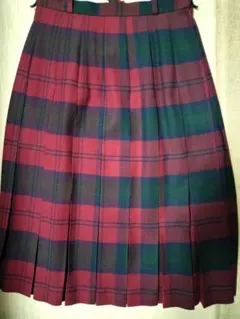 レリアン　ボックス　チェック　プリーツスカート