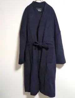 ZARA ブルー ウール ロングコート 極美品 ZARA - ZARA ZW COLLECTION ダブルフェイス ウールブレンド コートの