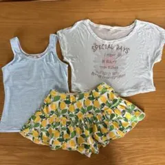 女の子向け水着3点セット150 小学生　小4 小5 セパレート　タンクトップ