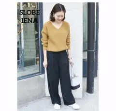 SLOBE IENAマスタード Vネックセーター