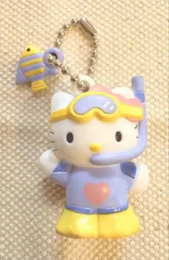 ハローキティの スポーツ大好き！ ダイビングキーチェーン