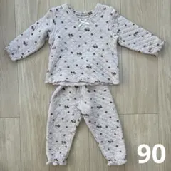 バースデイ いちご柄 キルティング パジャマ 上下セット 90㎝