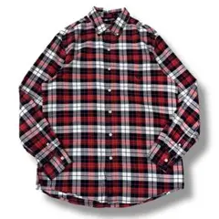 CHAPS チャップス 長袖 チェック柄 ボタンダウン オックスフォード シャツ
