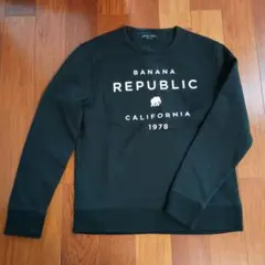 BANANA REPUBLIC 裏起毛トレーナー 黒 Sサイズ
