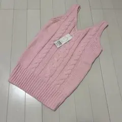 【タグ付き】R.F INTER REMIX ピンク ニットベスト サイズ38