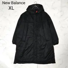 ✨新品未使用✨ニューバランス　ベンチコート　ロング　ダウン ブラック　LL New Balance ベンチコート 中綿 ロング丈 レディース アウター