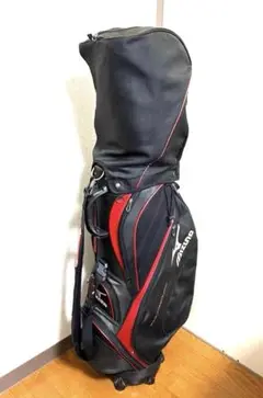 Mizunゴルフキャディバッグ　ミズノ　軽量タイプ　ブラック　レッド