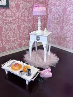 ベッドサイド テーブル＆ランプ シンディちゃんオリジナル ヴィンテージ 美品 ベッドサイド テーブル＆ランプ シンディちゃんオリジナル