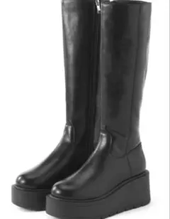 ⭐︎4/11まで⭐︎ GRL 厚底レザースリムロングブーツ