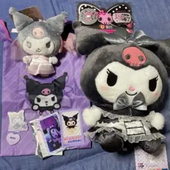 クロミ　王道ロリータBIGぬいぐるみ　アクスタ　カード　缶バッジ　7点セット