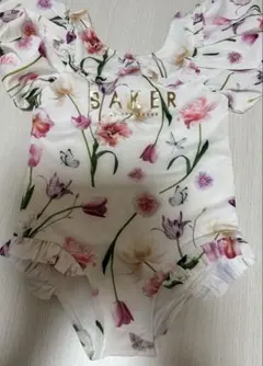 BAKER next ワンピース水着　110 パフスリーブ袖