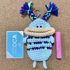 パクパクモンスター　定期入れ　スマートキーケース　ミント　リトルモンスター