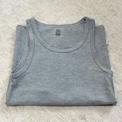 美品 FRUIT OF THE LOOM ワッフル タンクトップ グレー Mのサムネイル