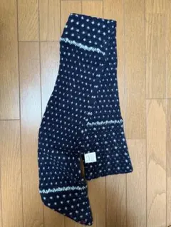 ネイビー ドット柄 マフラーのサムネイル