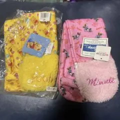 新品 ミニーマウス プーさん マフラー2点セット