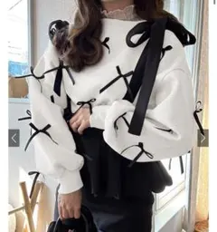 リボン スウェット