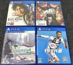 PS4ソフト4本セット ジャッジアイズ FIFA19 ペルソナ5 絶体絶命都市4