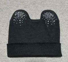 猫耳 ニット帽 スタッズ ビーニー