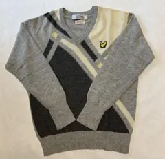 Lyle & Scott メンズVネック長袖ニット スコットランド製のサムネイル