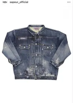 SAPEUR ダークブルー デニムジャケット　スウェット 2025年最新】サプール デニムジャケットの人気アイテム - メルカリ