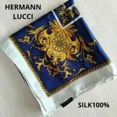 お値下げ‼️HERMANN LUCCI シルクスカーフ 高級シルク100%