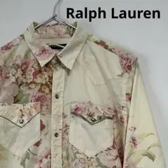 古着 90s POLO Ralph Lauren 長袖シャツ ウエスタン 花柄