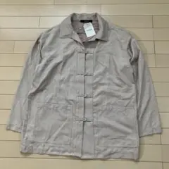 8.29 ダブルクローゼット 新品未使用 チャイナ服シャツ ベージュ F