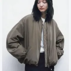 美品✨ZARA ザラ オーバーサイズ ボンバージャケット　グレー
