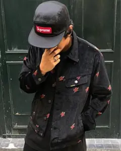 希少品 Supreme Velvet Trucker Jacket