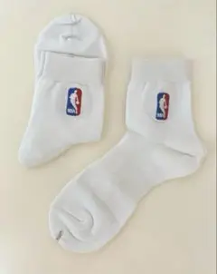NBA ロゴ 靴下 ソックス ホワイト 2個セット