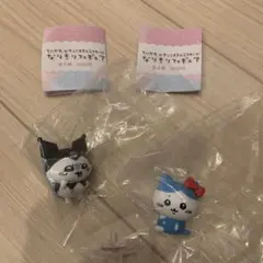 ちいかわ　サンリオ　なりきりフィギュア　ハチワレ　ハローキティ　モモンガ　クロミ
