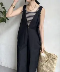 DOU DOUフロントジップ キャミワンピース ロング丈 ベージュ　38 DOU DOUフロントジップ キャミワンピース ロング丈 ベージュ 38 - メルカリ