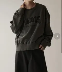 【即日配送】Lui's エンブロイダリーピグメントウォッシュスウェット