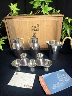 【未使用】錫製　茶托　10客入り　浪華　錫半造 未使用】錫製 茶托 10客入り 浪華 錫半造 2025年最新】