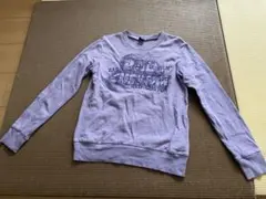 ラッドカスタム　ロゴプリントがオシャレな薄紫薄手トレーナー　140㎝