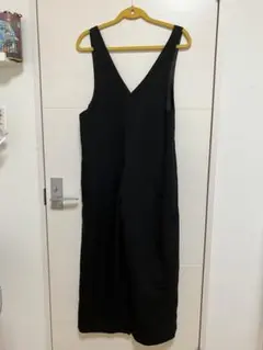 ✳︎神戸レタス✳︎深Vサロペット　黒Mサイズ　田中亜希子さんコラボ　美品